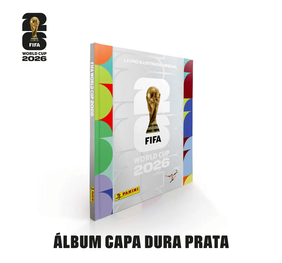 Álbum Capa Dura Prata Panini original Copa do Mundo 2026 — comprar com nota fiscal