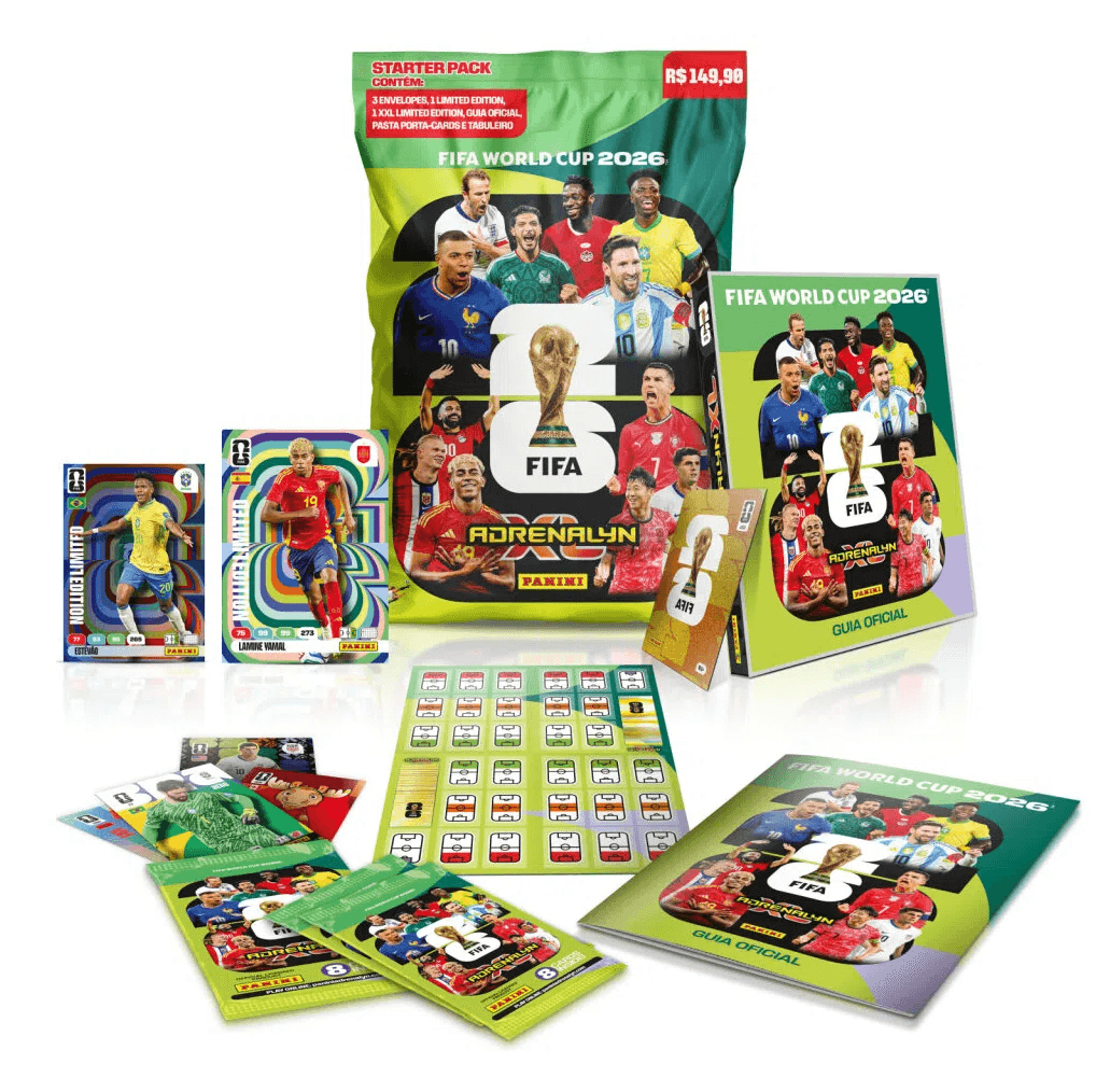 Figurinhas, álbuns e boxes oficiais Panini Copa 2026 — comparativo de fornecedores no atacado